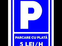 Semn parcare cu plata 5 lei ora